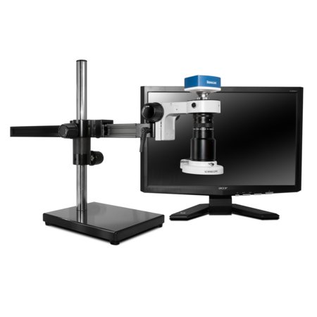 SCIENSCOPE Macro Digital Inspection System With Quadrant LED On Gliding Stand MAC-PK5-E1Q